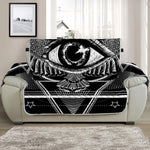 Black And White All Seeing Eye Print Half Sofa Protector