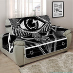 Black And White All Seeing Eye Print Half Sofa Protector