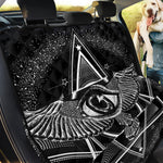 Black And White All Seeing Eye Print Pet Car Back Seat Cover