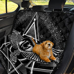 Black And White All Seeing Eye Print Pet Car Back Seat Cover