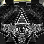 Black And White All Seeing Eye Print Pet Car Back Seat Cover