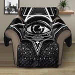 Black And White All Seeing Eye Print Recliner Protector