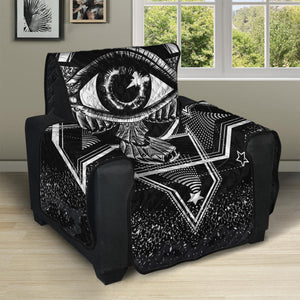 Black And White All Seeing Eye Print Recliner Protector