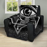 Black And White All Seeing Eye Print Recliner Protector