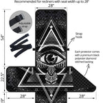 Black And White All Seeing Eye Print Recliner Protector