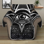 Black And White All Seeing Eye Print Recliner Protector