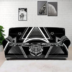 Black And White All Seeing Eye Print Sofa Cover