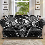 Black And White All Seeing Eye Print Sofa Protector