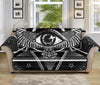 Black And White All Seeing Eye Print Sofa Protector