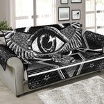 Black And White All Seeing Eye Print Sofa Protector