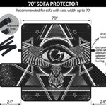 Black And White All Seeing Eye Print Sofa Protector