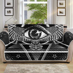 Black And White All Seeing Eye Print Sofa Protector