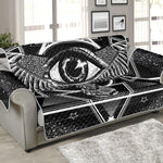 Black And White All Seeing Eye Print Sofa Protector