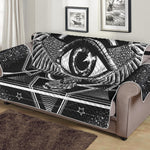 Black And White All Seeing Eye Print Sofa Protector