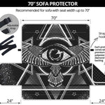 Black And White All Seeing Eye Print Sofa Protector