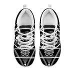 Black And White All Seeing Eye Print White Sneakers