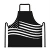 Black And White American Flag Print Apron