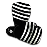 Black And White American Flag Print Boxing Gloves