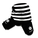 Black And White American Flag Print Boxing Gloves