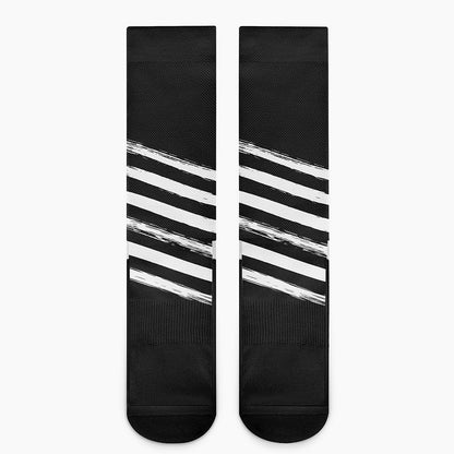 Black And White American Flag Print Crew Socks