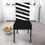 Black And White American Flag Print Dining Chair Slipcover