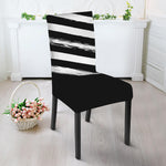 Black And White American Flag Print Dining Chair Slipcover