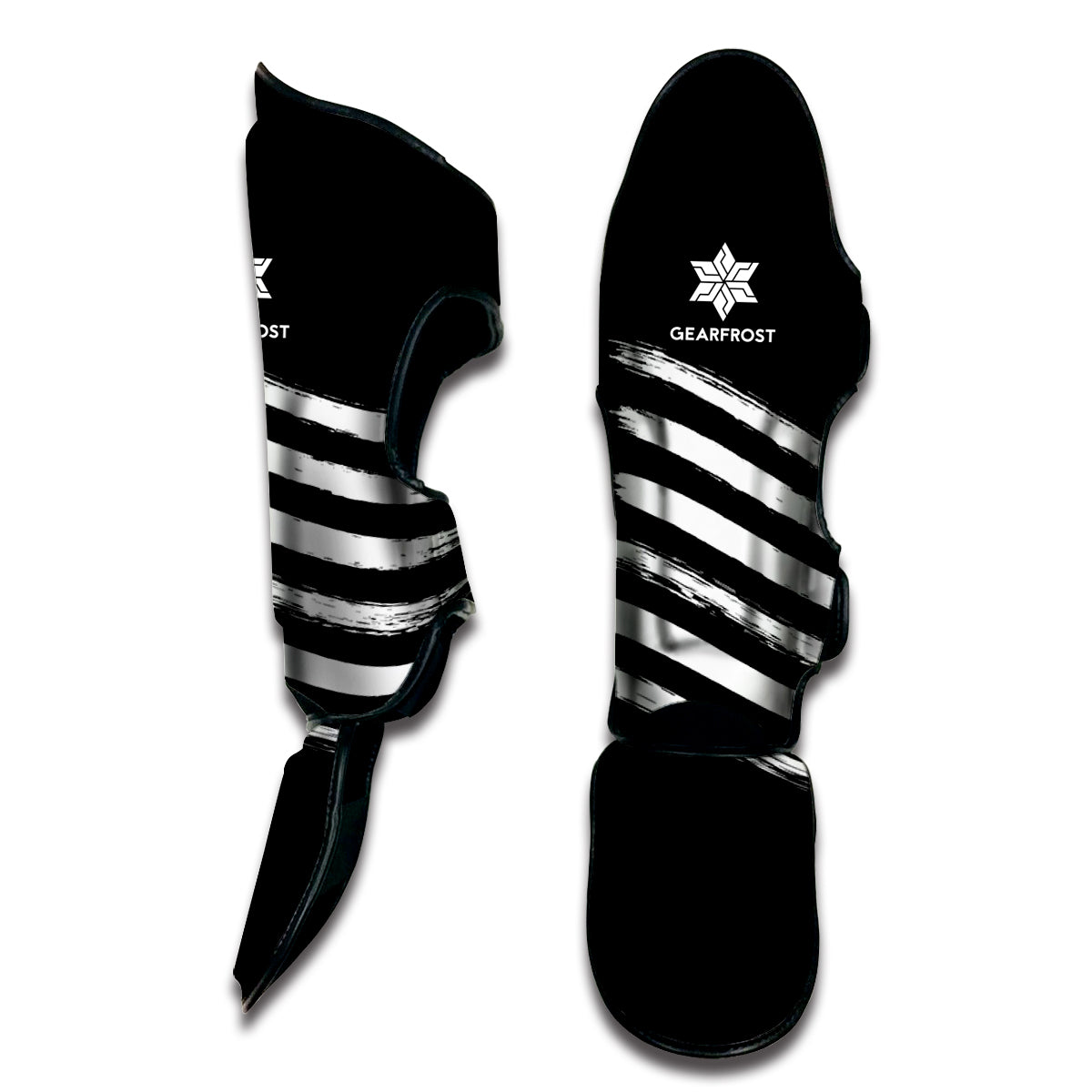 Black And White American Flag Print Muay Thai Shin Guard