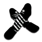 Black And White American Flag Print Muay Thai Shin Guard