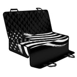 Black And White American Flag Print Pet Car Back Seat Cover