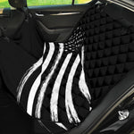 Black And White American Flag Print Pet Car Back Seat Cover