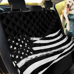 Black And White American Flag Print Pet Car Back Seat Cover