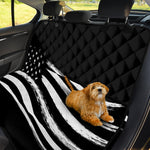 Black And White American Flag Print Pet Car Back Seat Cover