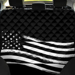 Black And White American Flag Print Pet Car Back Seat Cover