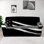 Black And White American Flag Print Sofa Cover