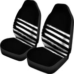 Black And White American Flag Print Universal Fit Car Seat Covers