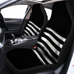 Black And White American Flag Print Universal Fit Car Seat Covers