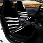 Black And White American Flag Print Universal Fit Car Seat Covers