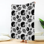 Black And White American Football Print Blanket