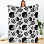 Black And White American Football Print Blanket