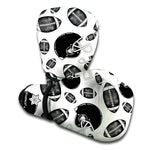 Black And White American Football Print Boxing Gloves