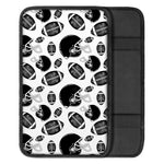 Black And White American Football Print Car Center Console Cover