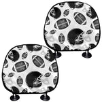 Black And White American Football Print Car Headrest Covers