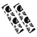 Black And White American Football Print Car Seat Belt Covers