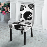 Black And White American Football Print Dining Chair Slipcover