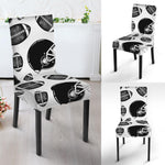 Black And White American Football Print Dining Chair Slipcover