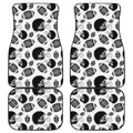 Black And White American Football Print Front and Back Car Floor Mats