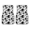 Black And White American Football Print Front Car Floor Mats