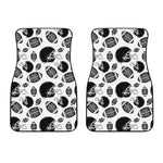 Black And White American Football Print Front Car Floor Mats