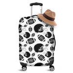 Black And White American Football Print Luggage Cover