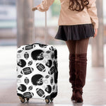 Black And White American Football Print Luggage Cover